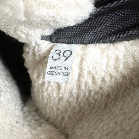 OLANG Venere made Republic Czech lace & zipper Wedge Black Boots 8.5 M - Picture 7 of 9